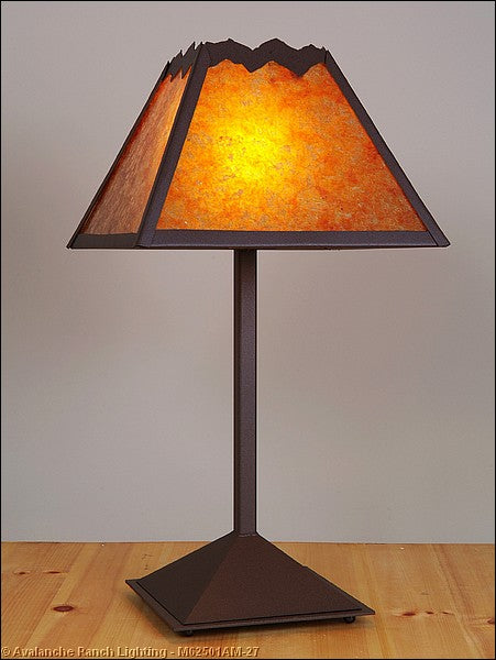 Avalanche Ranch Lighting M62501AM-27 Rocky Mountain-Rustic Plain Rustic Brown One Light Table Lamp Lamp Bronze / Dark