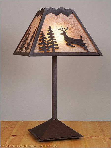 Avalanche Ranch Lighting M62521AL-27 Rocky Mountain-Valley Deer Rustic Brown One Light Table Lamp Lamp Bronze / Dark