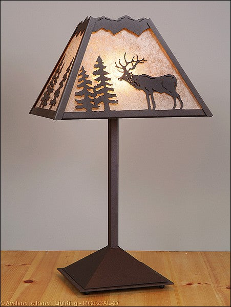 Avalanche Ranch Lighting M62523AL-27 Rocky Mountain-Valley Elk Rustic Brown One Light Table Lamp Lamp Bronze / Dark