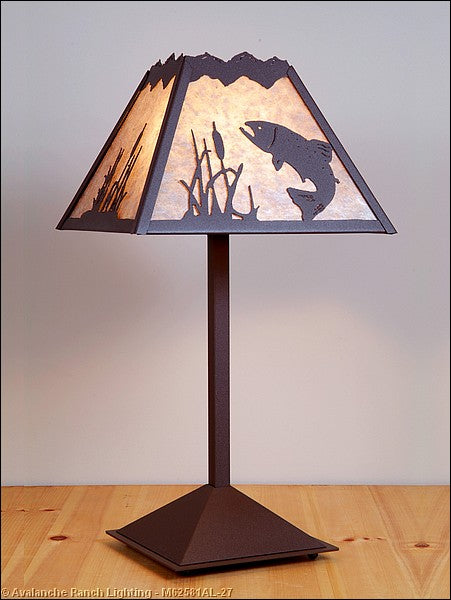 Avalanche Ranch Lighting M62581AL-27 Rocky Mountain-Trout One Light Table Lamp Lamp Bronze / Dark