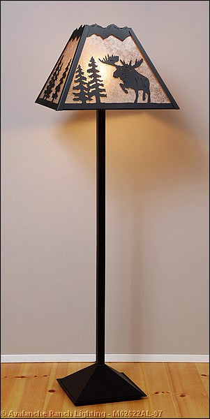 Avalanche Ranch Lighting M62622AL-97 Rocky Mountain-Alaska Moose Black Iron One Light Floor Lamp Lamp Black