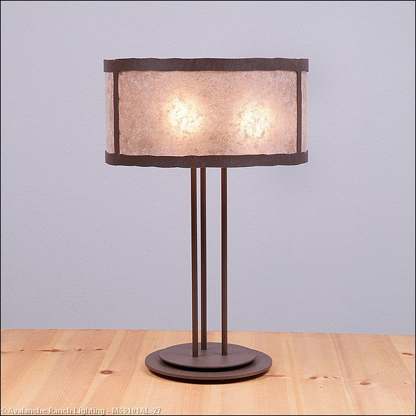 Avalanche Ranch Lighting M69101AL-27 Kincaid-Rustic Plain Three Light Desk Lamp Lamp Bronze / Dark