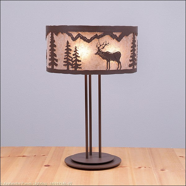 Avalanche Ranch Lighting M69123AL-27 Kincaid-Valley Elk Lamps - Table Lamps Lamp Bronze / Dark
