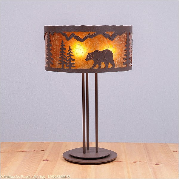 Avalanche Ranch Lighting M69125AM-27 Kincaid-Mountain Bear Lamps - Table Lamps Lamp Bronze / Dark
