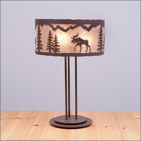 Avalanche Ranch Lighting M69127AL-27 Kincaid-Mountain Moose Lamps - Table Lamps Lamp Bronze / Dark