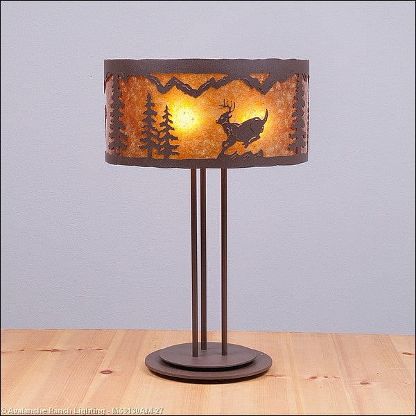 Avalanche Ranch Lighting M69130AM-27 Kincaid-Mountain Deer Lamps - Table Lamps Lamp Bronze / Dark