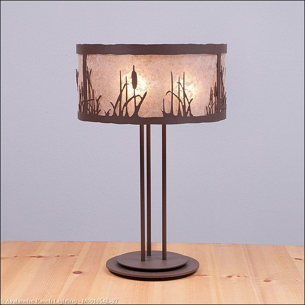 Avalanche Ranch Lighting M69165AL-27 Kincaid-Cattails Three Light Desk Lamp Lamp Bronze / Dark