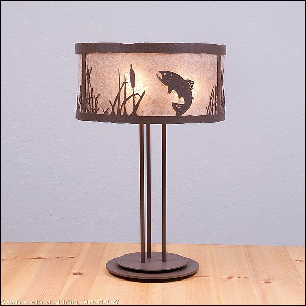Avalanche Ranch Lighting M69181AL-27 Kincaid-Trout Lamps - Table Lamps Lamp Bronze / Dark
