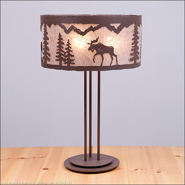 Avalanche Ranch Lighting M69227AL-27 Kincaid-Mountain Moose Lamps - Table Lamps Lamp Bronze / Dark