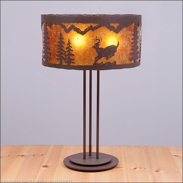 Avalanche Ranch Lighting M69230AM-27 Kincaid-Mountain Deer Lamps - Table Lamps Lamp Bronze / Dark