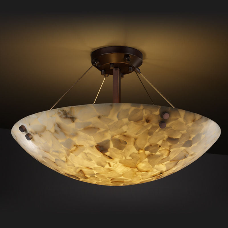 Justice Designs Alabaster Rocks! ALR-9654-35-DBRZ-F1 Ceiling Light - Dark Bronze