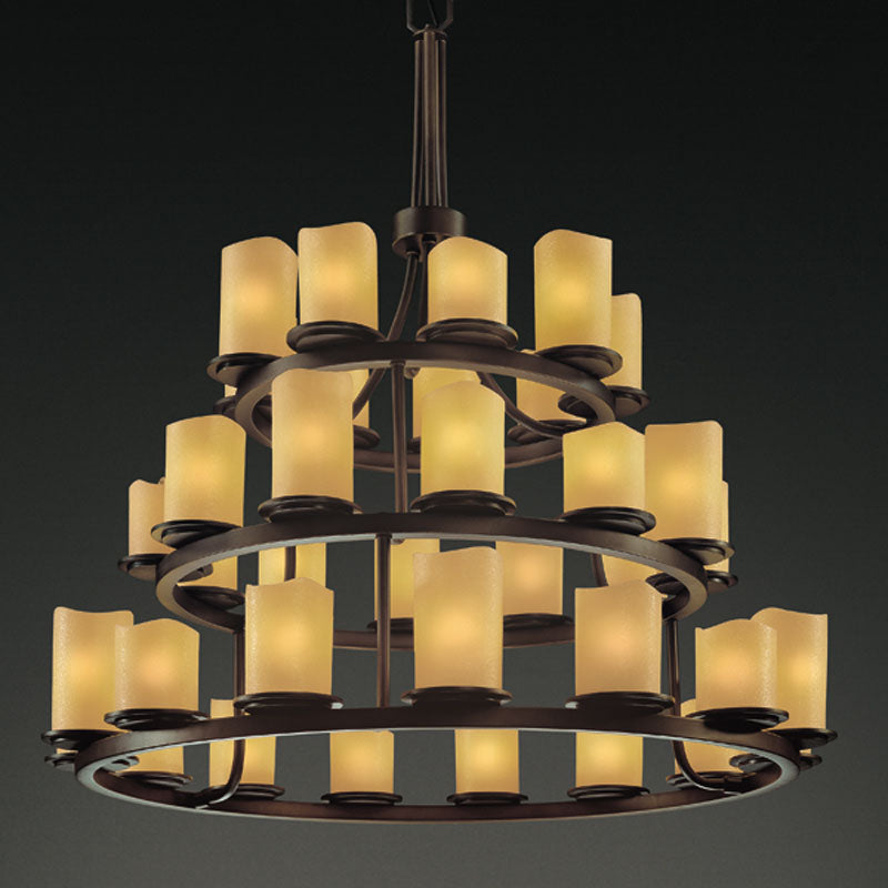 Justice Designs CandleAria CNDL-8712-14-AMBR-DBRZ Chandelier Light - Dark Bronze