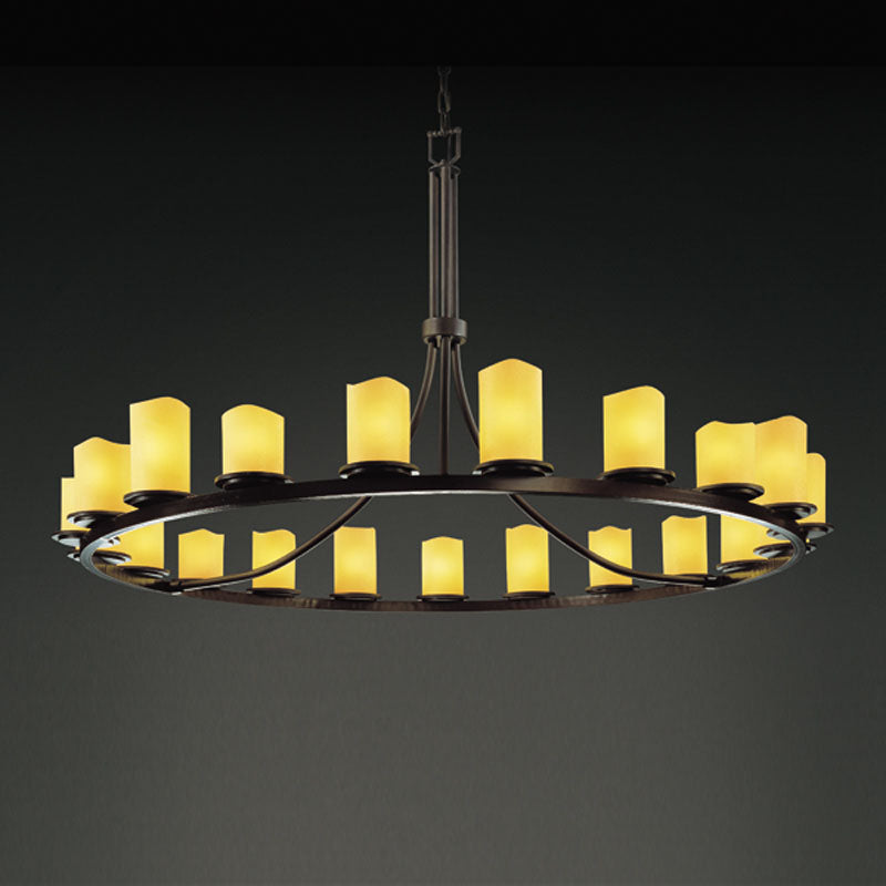 Justice Designs CandleAria CNDL-8716-14-AMBR-DBRZ Chandelier Light - Dark Bronze