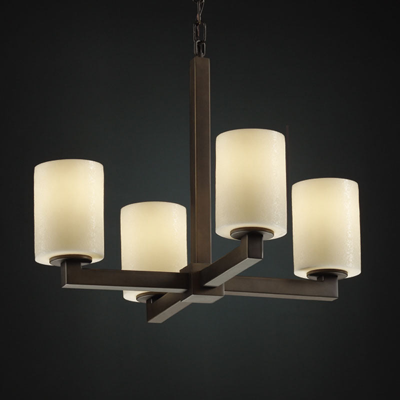 Justice Designs CandleAria CNDL-8829-14-CREM-DBRZ Chandelier Light - Dark Bronze