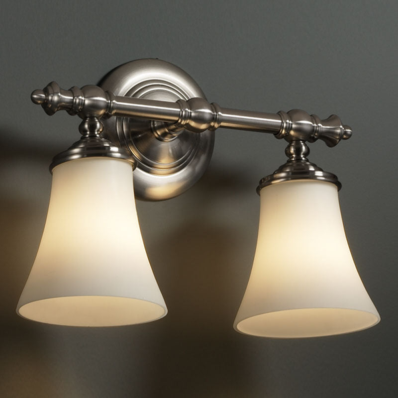 Justice Designs Fusion FSN-8522-20-OPAL-NCKL Bath Vanity Light 15 in. wide - Brushed Nickel