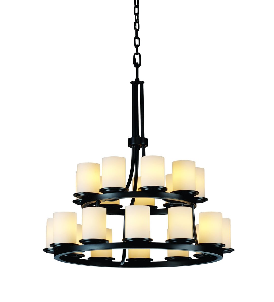 Justice Designs Fusion FSN-8767-10-OPAL-MBLK Chandelier Light - Matte Black