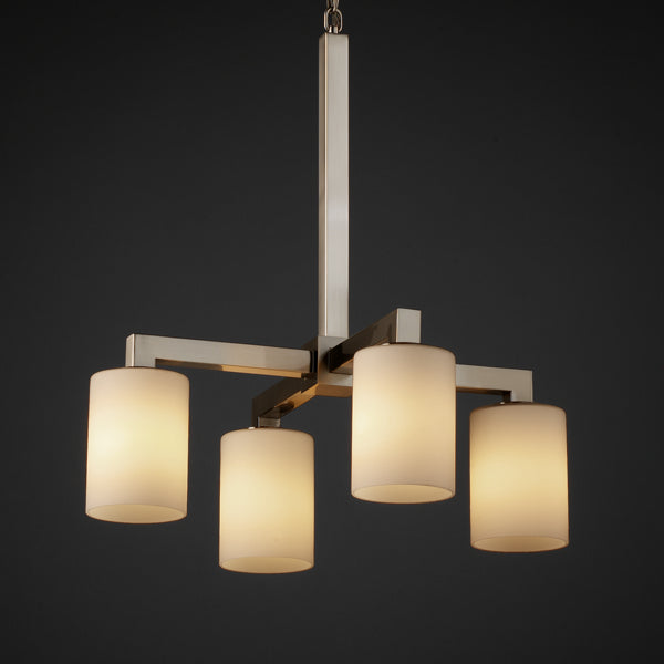 Justice Designs Fusion FSN-8920-10-OPAL-NCKL Chandelier Light - Brushed Nickel