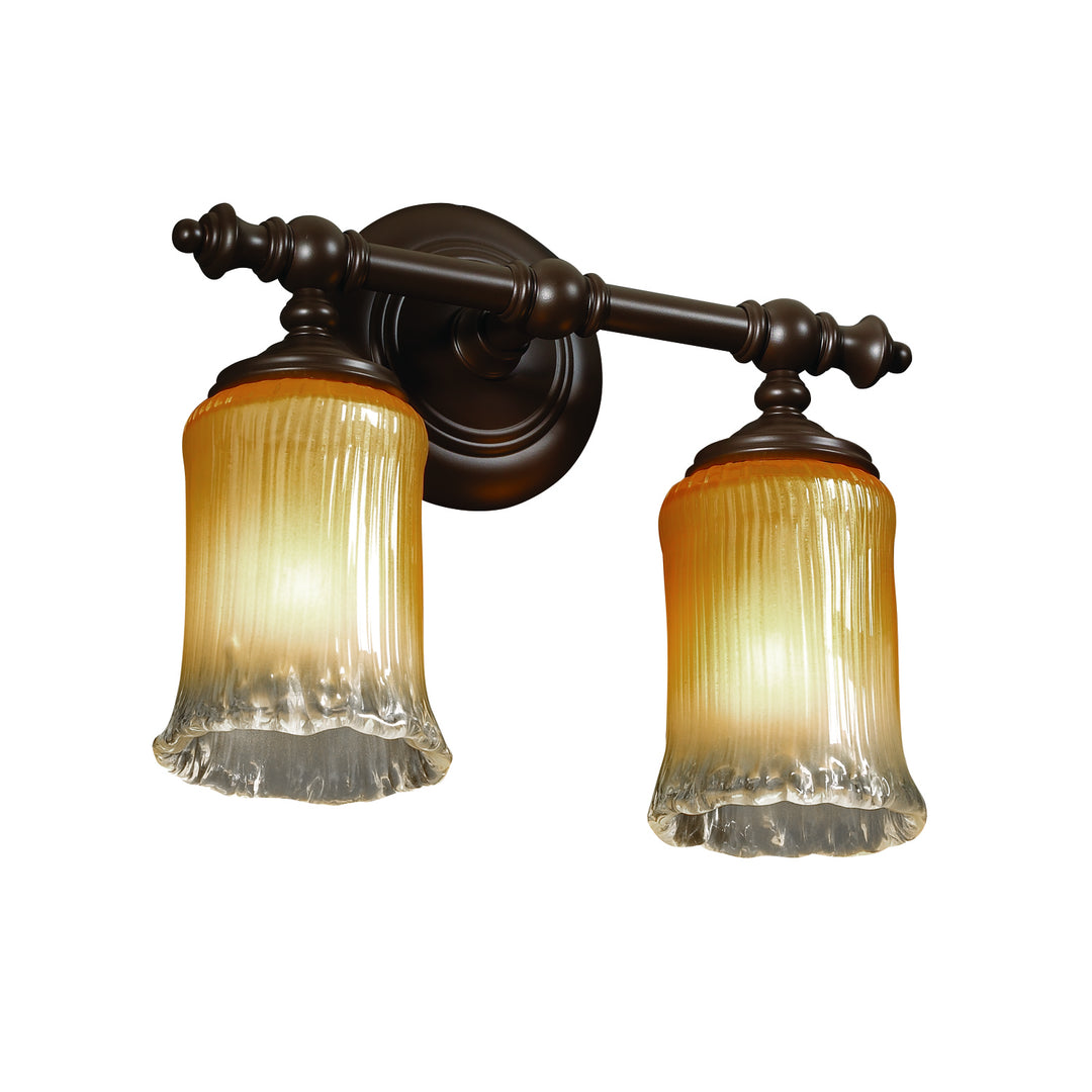 Justice Designs Veneto Luce GLA-8522-16-GLDC-DBRZ Bath Vanity Light 14 in. wide - Dark Bronze