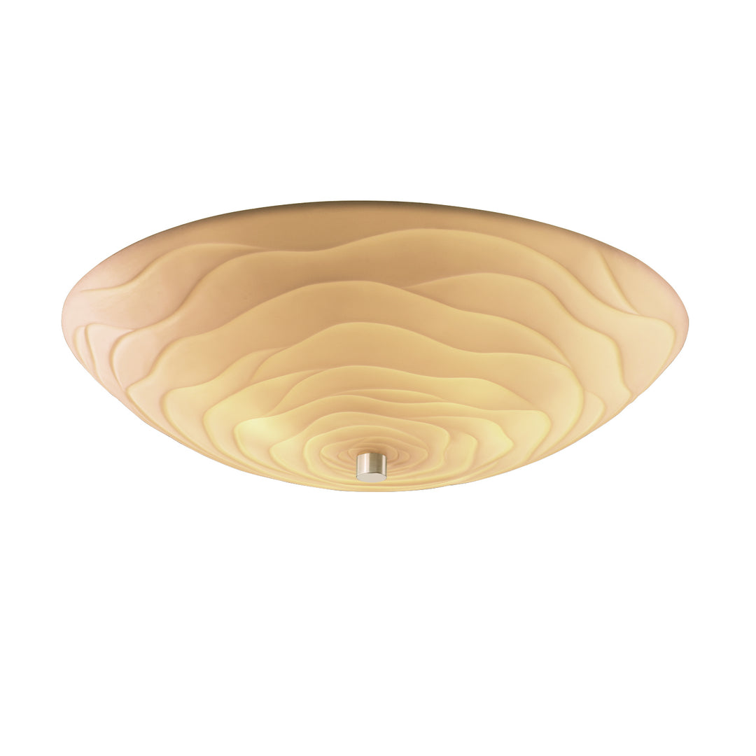 Justice Designs Porcelina PNA-9672-35-WAVE-NCKL Ceiling Light - Brushed Nickel