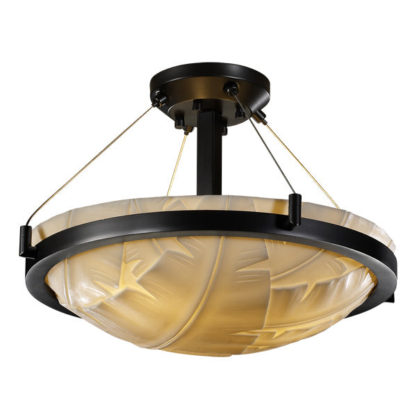 Justice Designs Porcelina PNA-9681-35-BANL-MBLK Ceiling Light - Matte Black