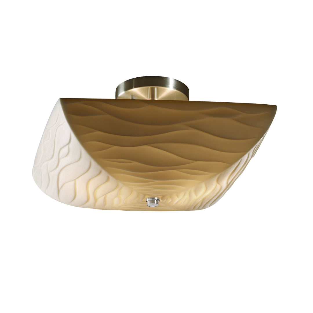 Justice Designs Porcelina PNA-9695-25-WAVE-NCKL Ceiling Light - Brushed Nickel