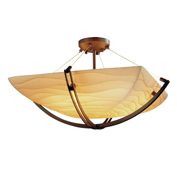Justice Designs Porcelina PNA-9712-25-WAVE-DBRZ Ceiling Light - Dark Bronze