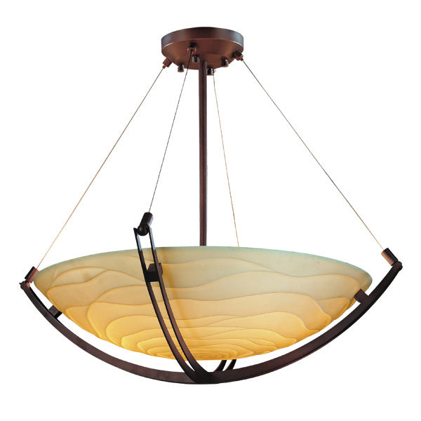 Justice Designs Porcelina PNA-9721-35-WAVE-DBRZ Pendant Light - Dark Bronze