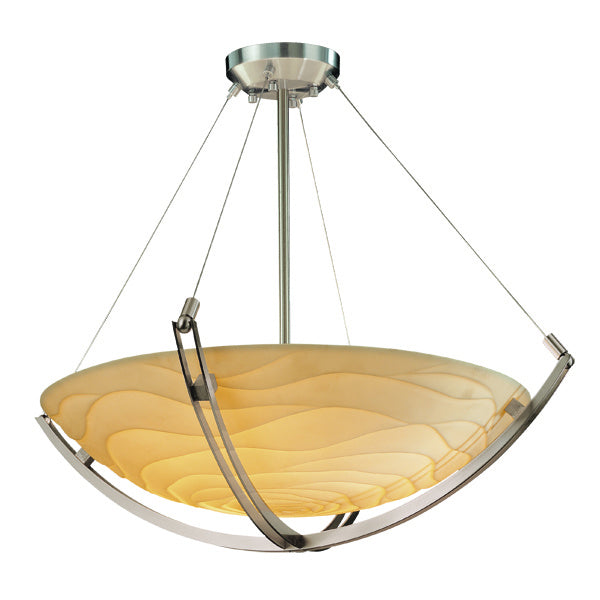 Justice Designs Porcelina PNA-9721-35-WAVE-NCKL Pendant Light - Brushed Nickel