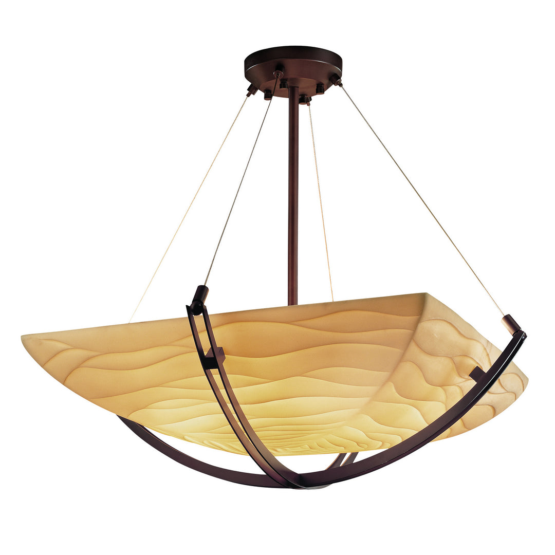 Justice Designs Porcelina PNA-9722-25-WAVE-DBRZ Pendant Light - Dark Bronze
