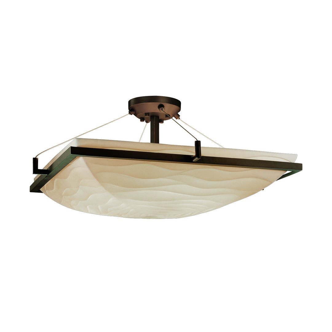 Justice Designs Porcelina PNA-9782-25-WAVE-DBRZ Ceiling Light - Dark Bronze