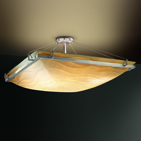 Justice Designs Porcelina PNA-9782-25-WAVE-NCKL Ceiling Light - Brushed Nickel