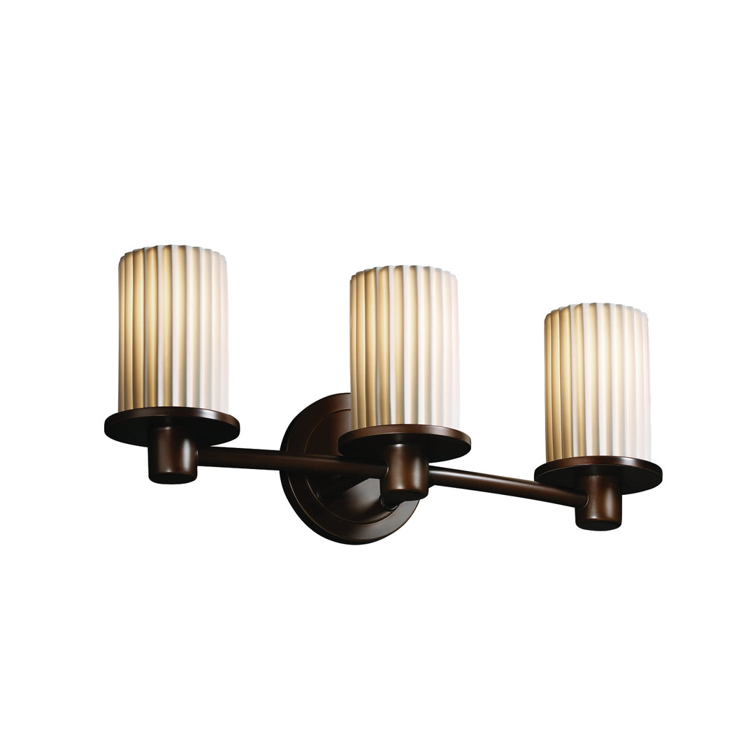 Justice Designs Limoges POR-8513-10-PLET-DBRZ Bath Vanity Light 20 in. wide - Dark Bronze