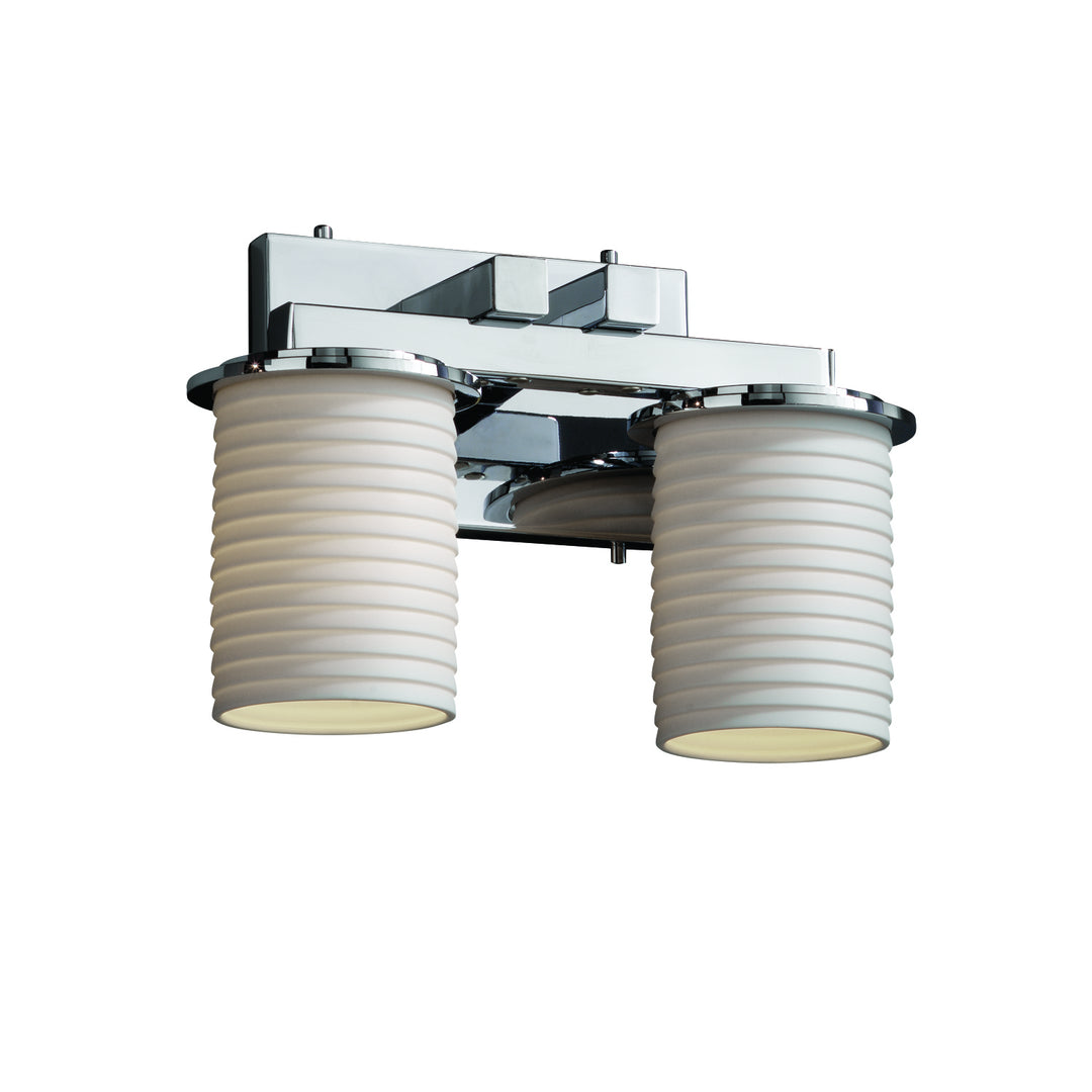 Justice Designs Limoges POR-8772-10-SAWT-CROM Bath Vanity Light 13 in. wide - Polished Chrome