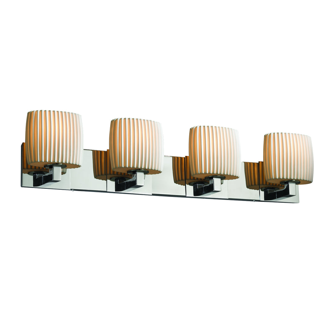 Justice Designs Limoges POR-8924-30-PLET-CROM Bath Vanity Light 36 in. wide - Polished Chrome