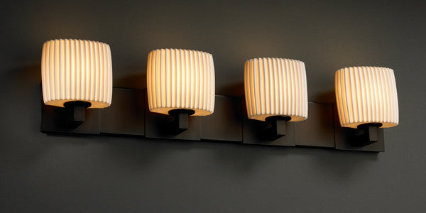 Justice Designs Limoges POR-8924-30-PLET-DBRZ Bath Vanity Light 36 in. wide - Dark Bronze