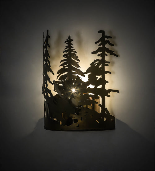 Meyda Tiffany Moose Through The Trees 31655 Wall Light - Antique Copper