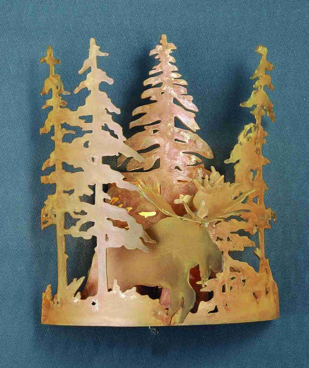 Meyda Tiffany Moose Through The Trees 31660 Wall Light - Rust