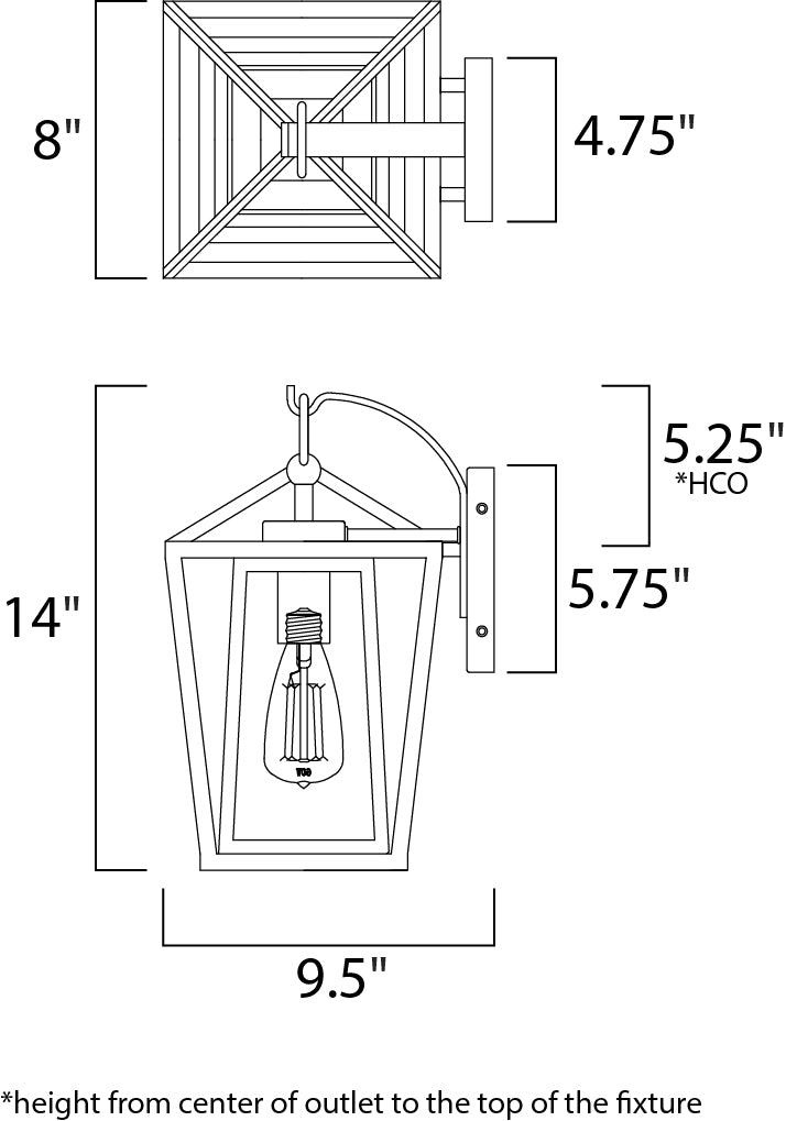 Maxim Lighting 3174CLBK  Artisan Outdoor Black