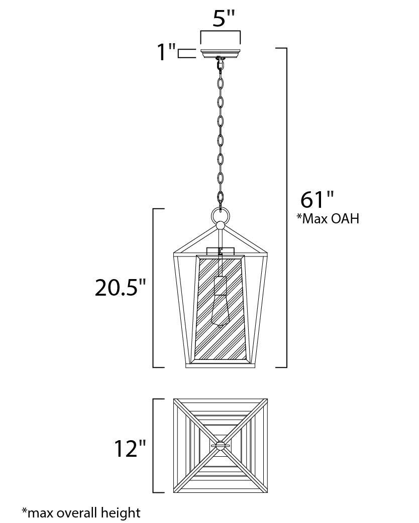 Maxim Lighting 3178CLBK  Artisan Outdoor Black