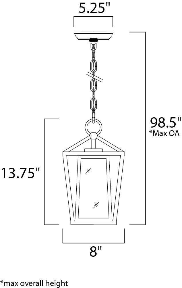 Maxim Lighting 3179CLBK  Artisan Outdoor Black