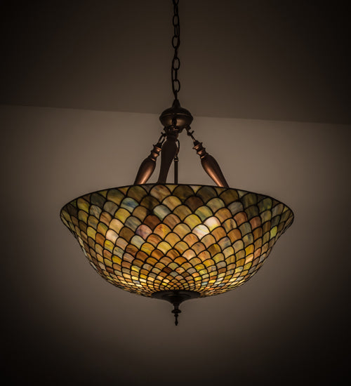 Meyda Tiffany Tiffany Fishscale 31830 Pendant Light - Mahogany Bronze