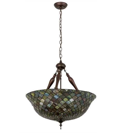 Meyda Tiffany Tiffany Fishscale 31830 Pendant Light - Mahogany Bronze