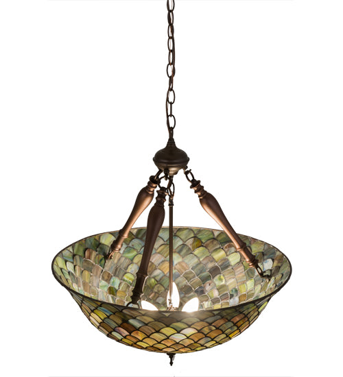 Meyda Tiffany Tiffany Fishscale 31830 Pendant Light - Mahogany Bronze