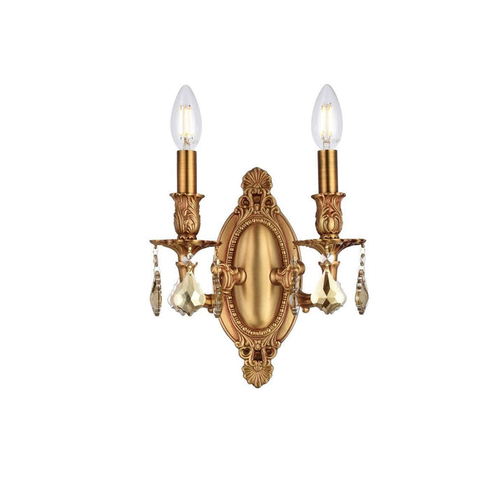 Elegant Rosalia 9202W9FG-GT/RC Wall Sconce Light - French Gold