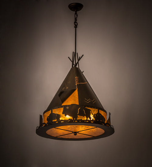 Meyda Tiffany Teepee 31931 Pendant Light - Antique Copper