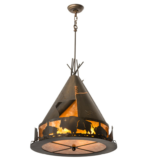 Meyda Tiffany Teepee 31931 Pendant Light - Antique Copper