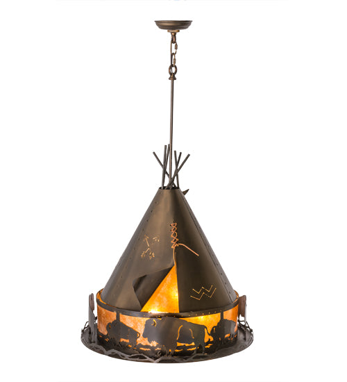 Meyda Tiffany Teepee 31931 Pendant Light - Antique Copper