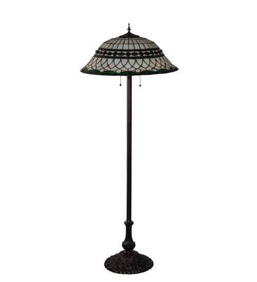 Meyda Tiffany Lighting 31975 Tiffany Roman Three Light Floor Lamp Lamp Bronze / Dark