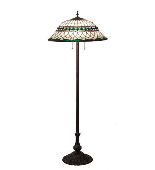 Meyda Tiffany Lighting 31975 Tiffany Roman Three Light Floor Lamp Lamp Bronze / Dark