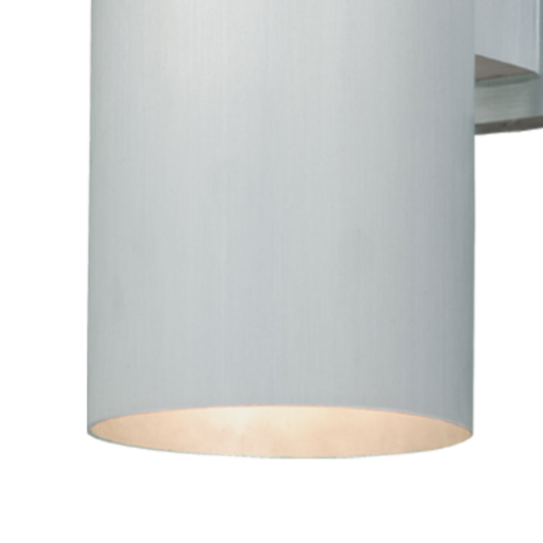 Vaxcel Lighting CO-OWB052SL Chiasso Two Light Outdoor Wall Mount Outdoor Pewter, Nickel, Silver